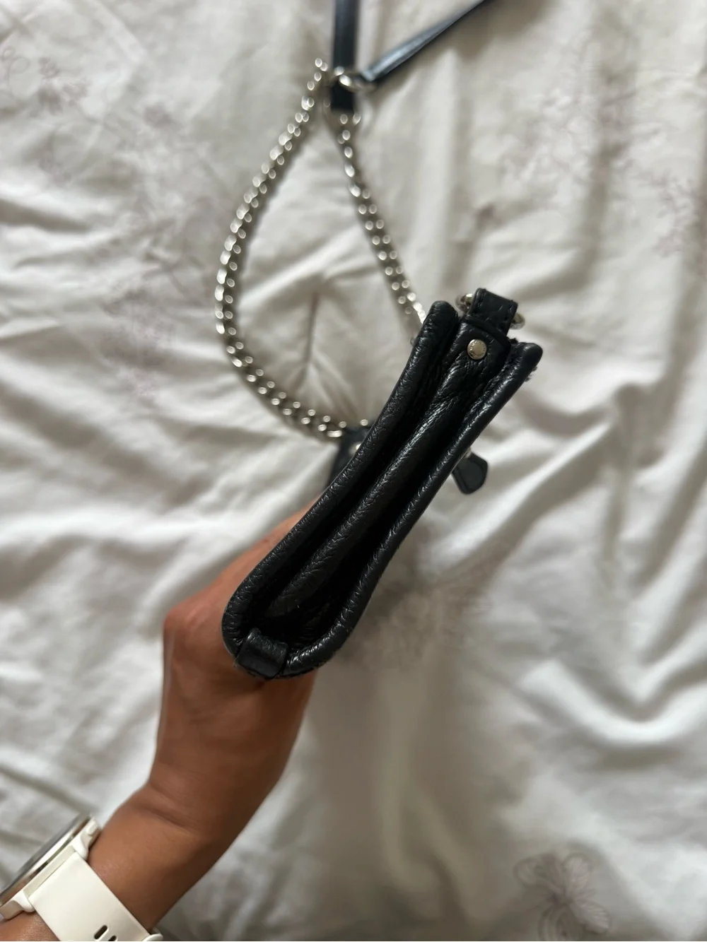 Coach | black pebbled leather Mickie crossbody bag